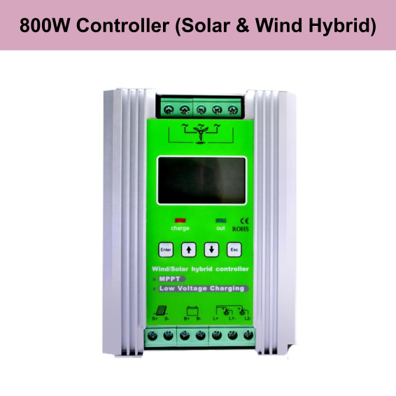 800 W Controller for solar and wind hybrid