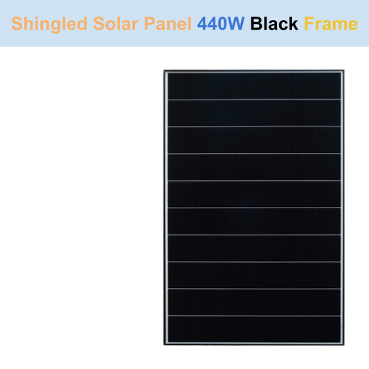 Shingled Solar Panel 440W Black Frame